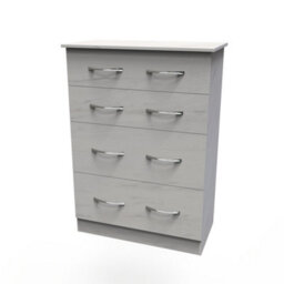Hampshire 4 Drawer Deep Chest Of Drawers In Marble (Ready Assembled) - thumbnail 3