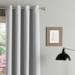 Aspire Homeware Plain Room Darkening Blackout Eyelet Door Curtain Single Panel Light Grey (W) 168Cm X (D)213Cm With Tie Back - thumbnail 8