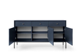 Arte Elegant Mono Large Sideboard Cabinet H830mm W1540mm D390mm In Navy - Sophisticated Storage For Modern Living - thumbnail 3