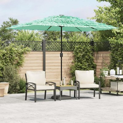 Berkfield Garden Parasol With Steel Pole Green 300X200X250 Cm - image 1