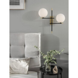 Luminosa Lighting Luminosa Git Globe Wall Lights Opal, Gold, Matt Black Led G9 2X5W - thumbnail 2