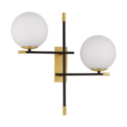 Luminosa Lighting Luminosa Git Globe Wall Lights Opal, Gold, Matt Black Led G9 2X5W - thumbnail 1