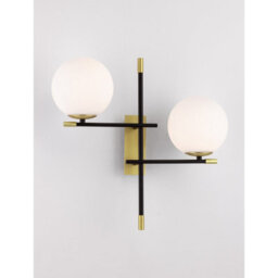 Luminosa Lighting Luminosa Git Globe Wall Lights Opal, Gold, Matt Black Led G9 2X5W - thumbnail 4