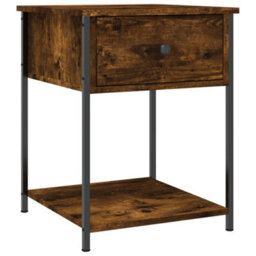 Berkfield Elegant Bedside Table Smoked Oak 44X45X58 Cm Engineered Wood - thumbnail 1