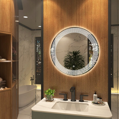 Royal Bathrooms Tokyo 600 X 600mm Round Led Illuminated Bathroom Mirror - Anti-Fog - image 1