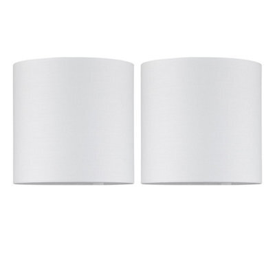 First Choice Lighting Set Of 2 Ivory Textured Cotton 17Cm Table Lamp Shades - image 1