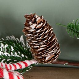 Samuel Alexander 1.3M Candy Swirls Christmas Garland With Frosted Pinecones And Candy Canes - thumbnail 4