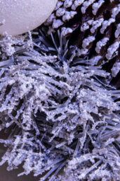 Christmas Tree World 180Cm Decorated Silver Mixed Pine Garland With Rose Gold Poinsettia - thumbnail 3