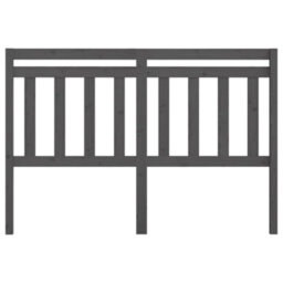 Berkfield Bed Headboard Grey 126X4X100 Cm Solid Wood Pine - thumbnail 3
