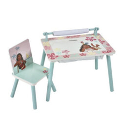 Disney Moana Kids Table And Chair Set - Activity Table For Toddlers With Lift-Up Tabletop, Chalkboard And Nylon Storage Space - thumbnail 1