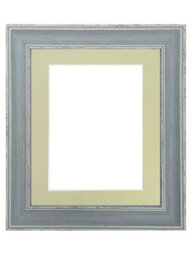Frames By Post Scandi Distressed Blue Frame With Light Grey Mount For Image Size 8 X 6 Inch - thumbnail 1