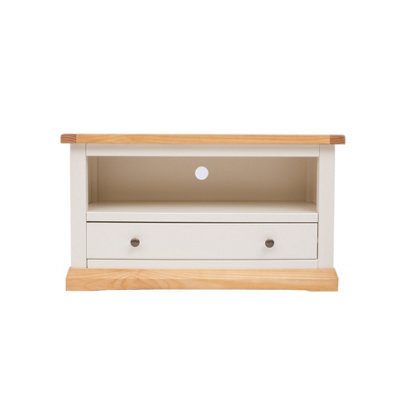 Cabinet Bits Trevi Off White 1 Drawer Tv Cabinet Brass Knob - image 1
