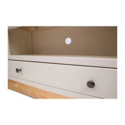 Cabinet Bits Trevi Off White 1 Drawer Tv Cabinet Brass Knob - thumbnail 5
