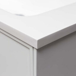 Plum&clay Jenner White Wall Hung Vanity Unit & Basin Set (W)500mm (H)500mm - thumbnail 2
