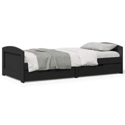 Berkfield Day Bed With 2 Drawers Without Mattress Irun Black 90X200 Cm