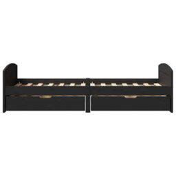 Berkfield Day Bed With 2 Drawers Without Mattress Irun Black 90X200 Cm - thumbnail 5