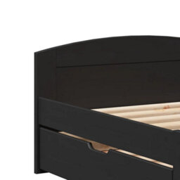 Berkfield Day Bed With 2 Drawers Without Mattress Irun Black 90X200 Cm - thumbnail 9