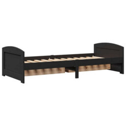 Berkfield Day Bed With 2 Drawers Without Mattress Irun Black 90X200 Cm - thumbnail 8