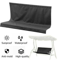 Black Garden Swing Seat Cover Replacement For Bench/hammock - thumbnail 6