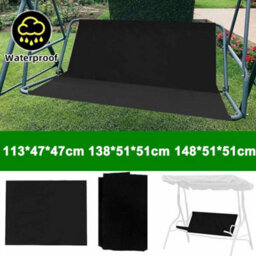 Black Garden Swing Seat Cover Replacement For Bench/hammock - thumbnail 5