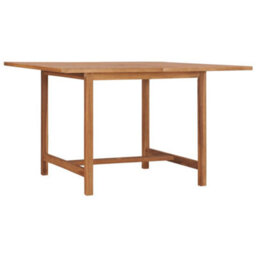 Berkfield Garden Dining Table 110X110X75 Cm Solid Wood Teak - thumbnail 1