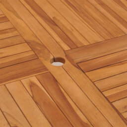 Berkfield Garden Dining Table 110X110X75 Cm Solid Wood Teak - thumbnail 6