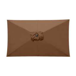 VRUC Replacement Parasol Fabric Umbrella Canopy Cover For 3X2M 6 Arm Parasols Coffee - thumbnail 2