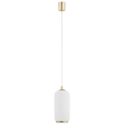 Luminosa Lighting Luminosa Pallado Slim Pendant Ceiling Light Opal Matt, Brass Steel - thumbnail 2