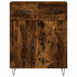 Berkfield Elegant Highboard Smoked Oak 69.5X34X180 Cm Engineered Wood - thumbnail 8