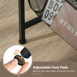 Costway Industrial Sofa Side Table W/ Magazine Holder Coffee Snack Table Laptop Desk - thumbnail 7