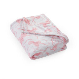 Catherine Lansfield Bow Cosy Fleece 200X240Cm Oversized Blanket Throw Pink - thumbnail 4