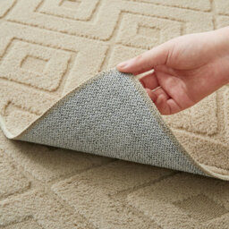Bedlooms Beige High Low Pile Rug 80X150Cm, Soft Thick Piles,  Zig Zag Pattern, Hallway Runner And Area Rugs - thumbnail 3