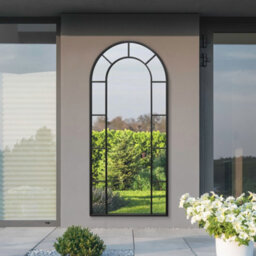 Mirroroutlet The Arcus Black Arched Leaner Garden Wall Mirror 190Cm X 85Cm