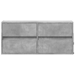 Berkfield Tv Wall Cabinet With Led Lights Concrete Grey 100X31X45 Cm - thumbnail 6