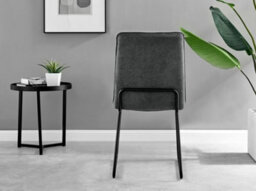Furniturebox Uk 4 Seater Dining Set - Imperia White High Gloss Dining Table And Chairs - 4 Dark Grey Halle Black Leg Chairs - thumbnail 7