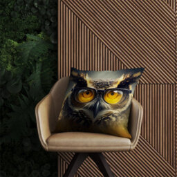 Warren Reed Designer Owl Splashart Outdoor Cushion 45Cm X 45Cm - thumbnail 2