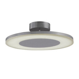Luminosa Lighting Luminosa Hemisferic Ceiling 1 X 36W Led Round 3000K, 3240Lm, Satin Aluminium / Frosted Acrylic, 3Yrs Warranty