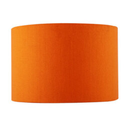 Happy Homewares Orange Linen Fabric Lamp Shade With Inner Multi Colour Marble Design - thumbnail 8