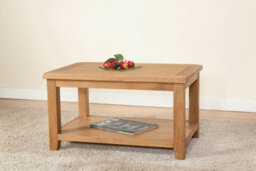 Buttercup Farm Shrewsbury Standard Coffee Table With Shelf - L60 X W90 X H50 Cm - Oak