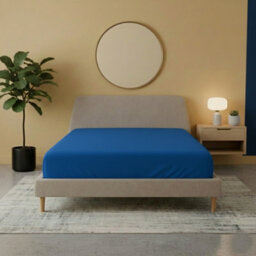 Flannelette Fitted Sheet Soft Brushed Cotton Bedding Warmth Comfort Teal - thumbnail 1