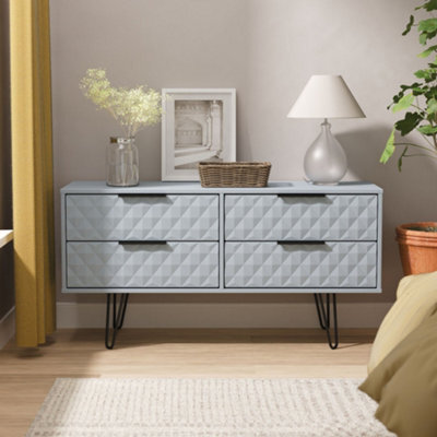 Anzio Matt Denim Blue 4 Drawer Bed Box (H)574mm (W)1130mm (D)395mm - image 1