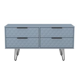Anzio Matt Denim Blue 4 Drawer Bed Box (H)574mm (W)1130mm (D)395mm - thumbnail 2