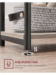 LEDREM Sofa Side Table, 3-Tier End Table, Bedside Table With Steel Frame, For Living Room, Bedroom, Home Office, Industrial Style - thumbnail 7