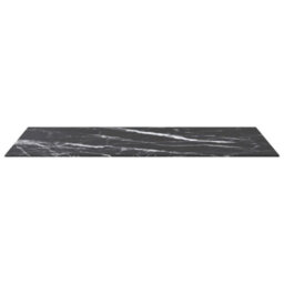Berkfield Table Top Black 100X50 Cm 6mm Tempered Glass With Marble Design - thumbnail 3