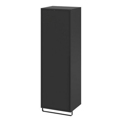 GoodHome Maza Slimline Matt Black Bathroom Single Column Cabinet (H)115Cm (W)36Cm - image 1