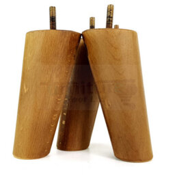 L&F Wood Furniture Feet 120mm High Dark Oak Stain Replacement Furniture Legs Set Of 4 Sofa Chair Stool M8 - thumbnail 3