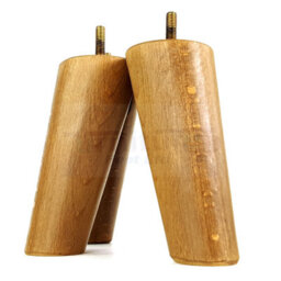 L&F Wood Furniture Feet 120mm High Dark Oak Stain Replacement Furniture Legs Set Of 4 Sofa Chair Stool M8 - thumbnail 7