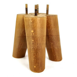 L&F Wood Furniture Feet 120mm High Dark Oak Stain Replacement Furniture Legs Set Of 4 Sofa Chair Stool M8 - thumbnail 4