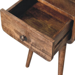 Wyld Haus Thawatchai Mini Mango Wood Bedside Table With Drawer, Grey Wash - thumbnail 6