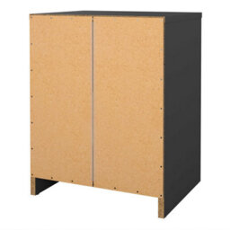 Wyld Haus Kaohsiung Dark Grey 1-Drawer Bedside Table Small Matt Wood - thumbnail 8